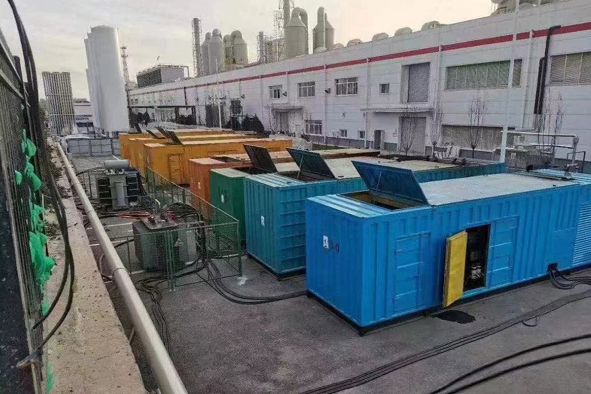 肃南发电机租赁施工现场